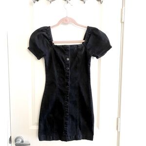Forever 21 black mini denim dress